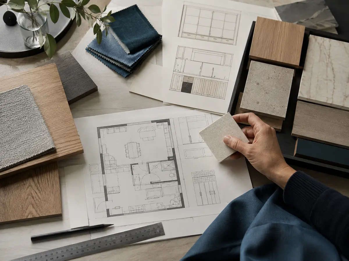 Interior material selection and drawing review